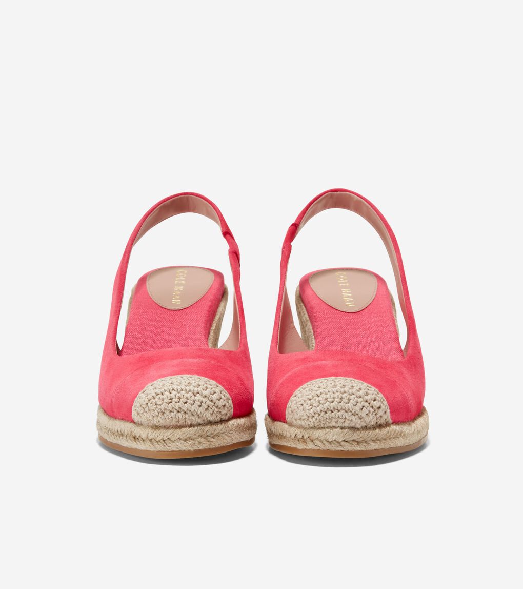 CLOUDFEEL ESPADRILLE WEDGE SLINGBBACK 80